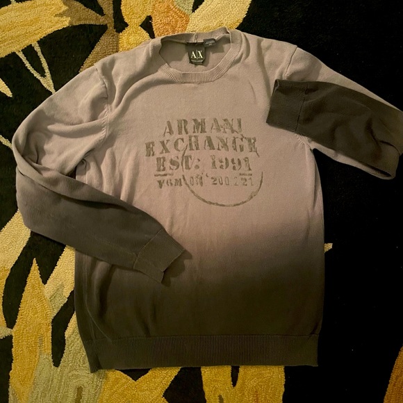 Armani Exchange pull over ombré sweater medium - Picture 1 of 2